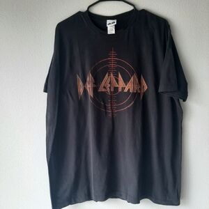 2007 Def Leppard Vintage Vinyl Black Graphic T-shirt